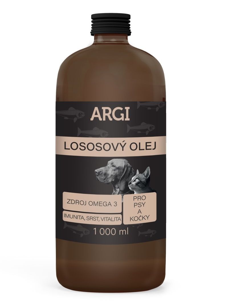 Argi Lososový olej pro psy a kočky 1000 ml - Obrázek 2