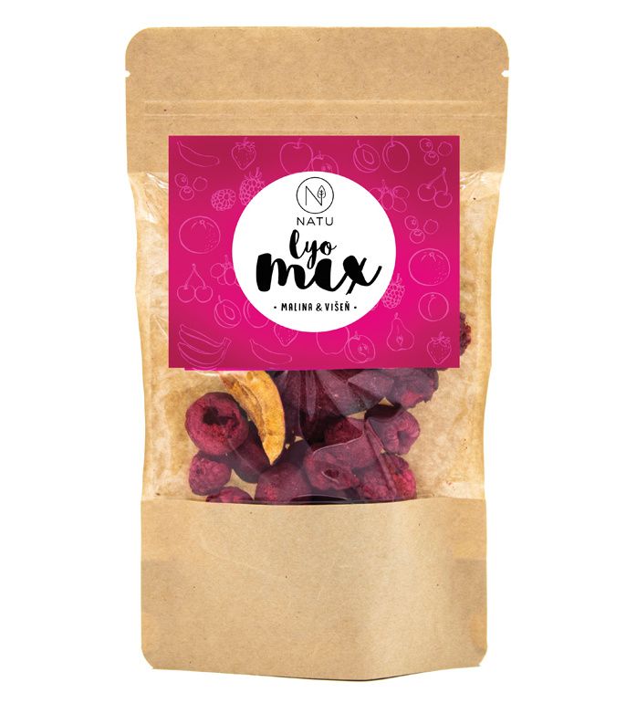 NATU Lyo mix malina & višeň 35 g - Obrázek 2