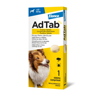 AdTab Žvýkací tablety pro psy >22-45 kg 900 mg 1 tableta