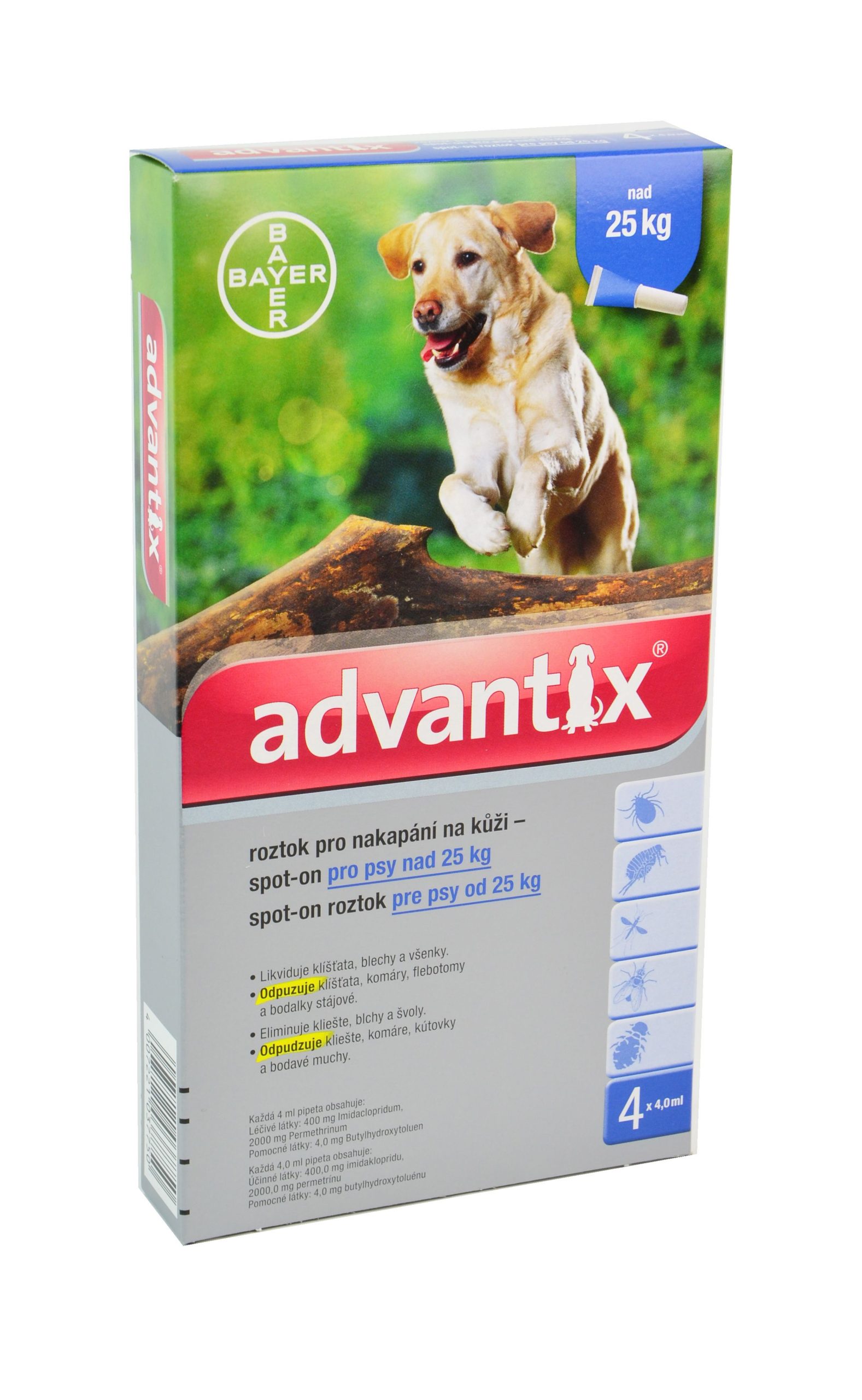 Advantix pro psy 25-40 kg spot-on 4x4 ml - Obrázek 4