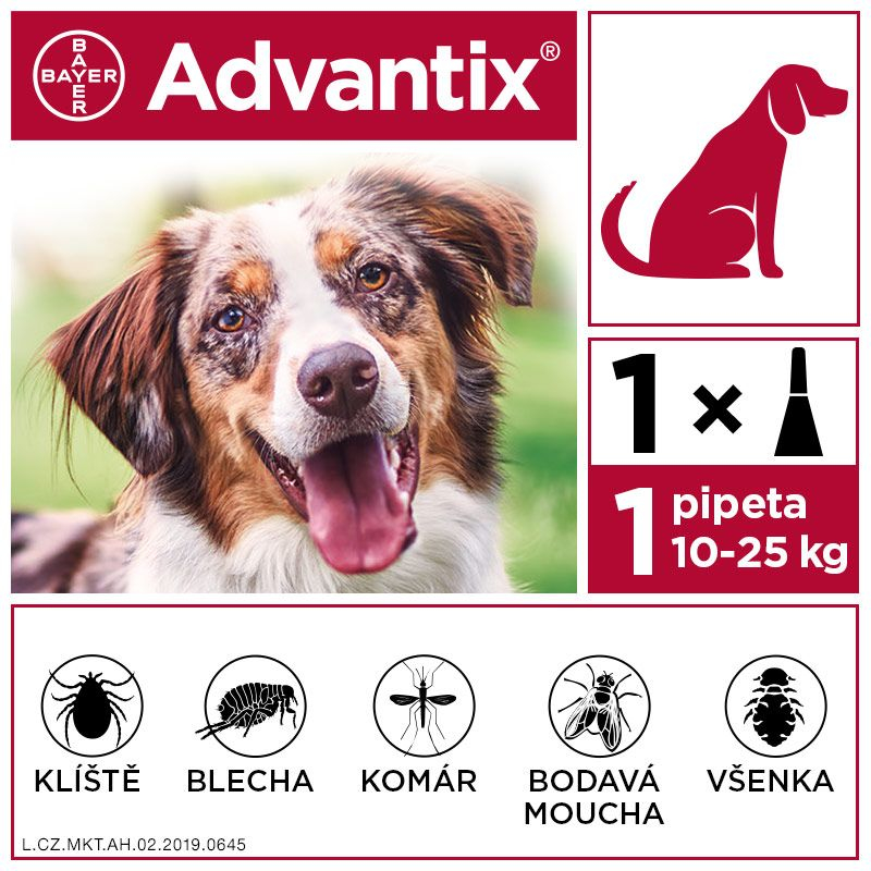 Advantix pro psy 10-25 kg spot-on 1x2,5 ml - Obrázek 4