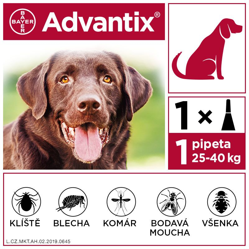 Advantix pro psy od 25 do 40 kg spot-on 1x4 ml - Obrázek 5