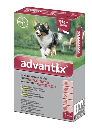Advantix pro psy 10-25 kg spot-on 1x2,5 ml - Obrázek 3