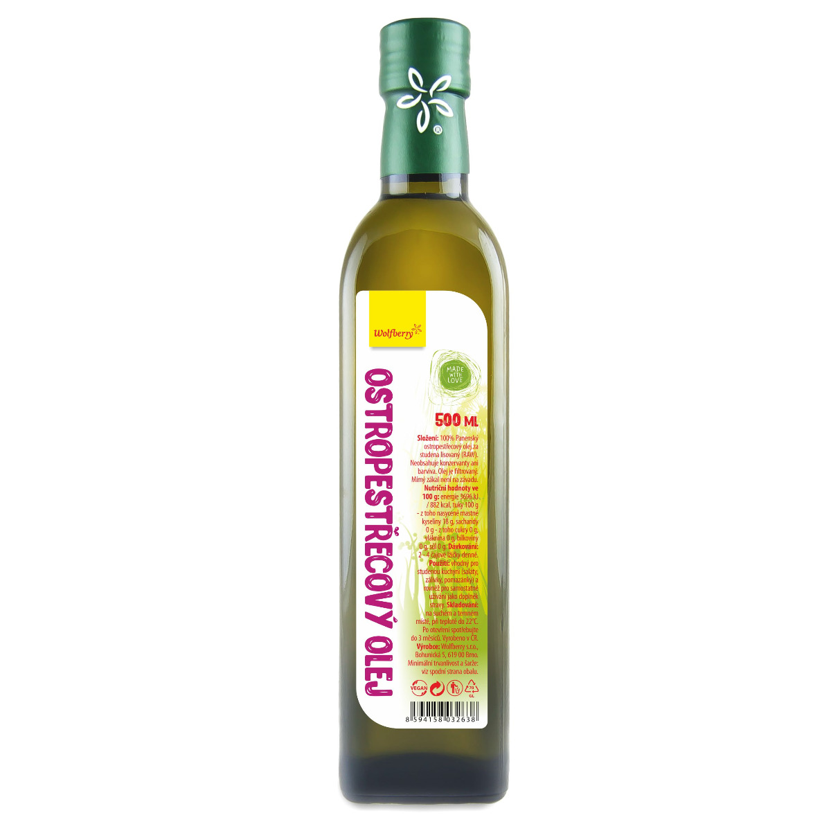 Wolfberry Ostropestřecový olej 500 ml - Obrázek 3