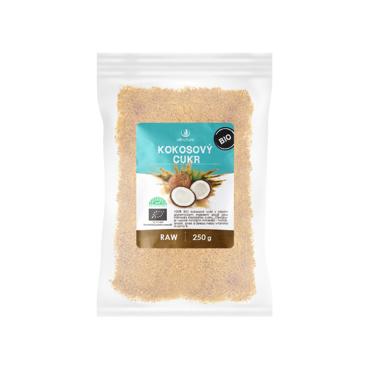 Allnature Kokosový cukr BIO 250 g - Obrázek 4