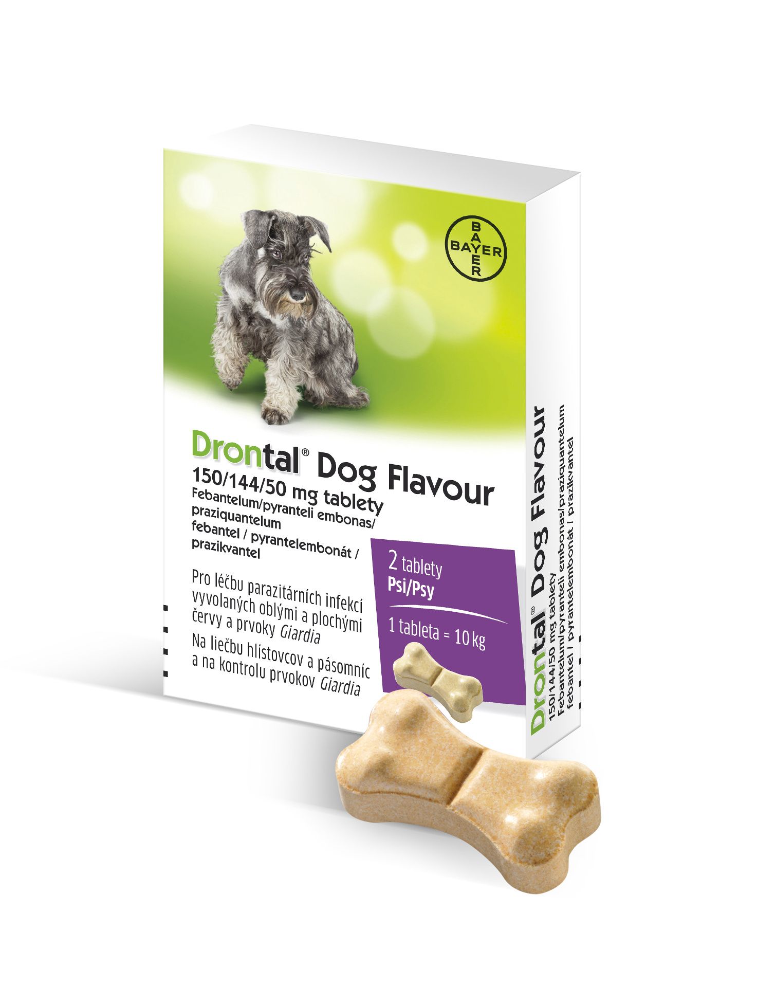 Drontal Dog Flavour 150/144/50 mg 2 tablety - Obrázek 2