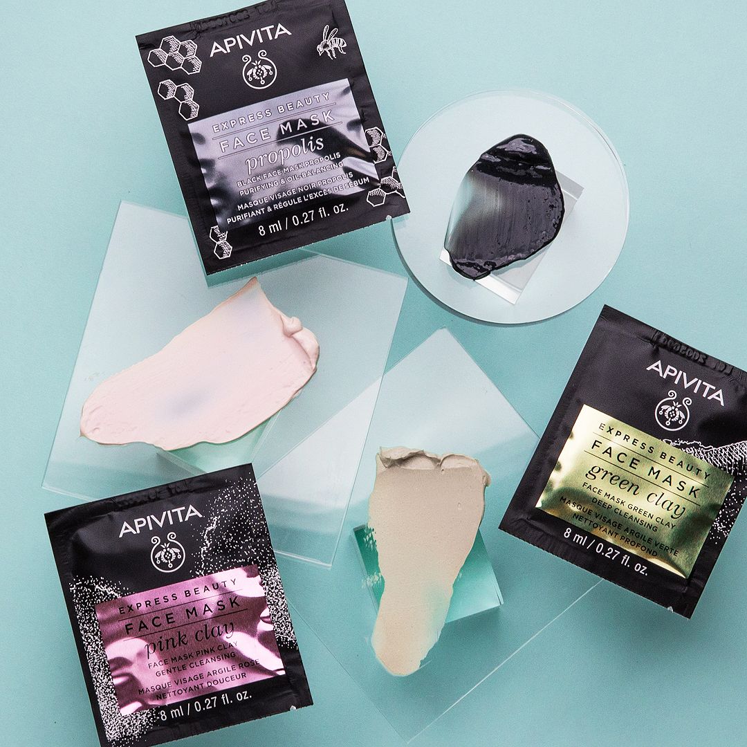 APIVITA Express Beauty Green Clay pleťová maska 2x8 ml - Obrázek 3