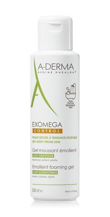 A-Derma Exomega Control zvláčňující pěnivý gel pro suchou kůži se sklonem k atopii 500 ml - Obrázek 2