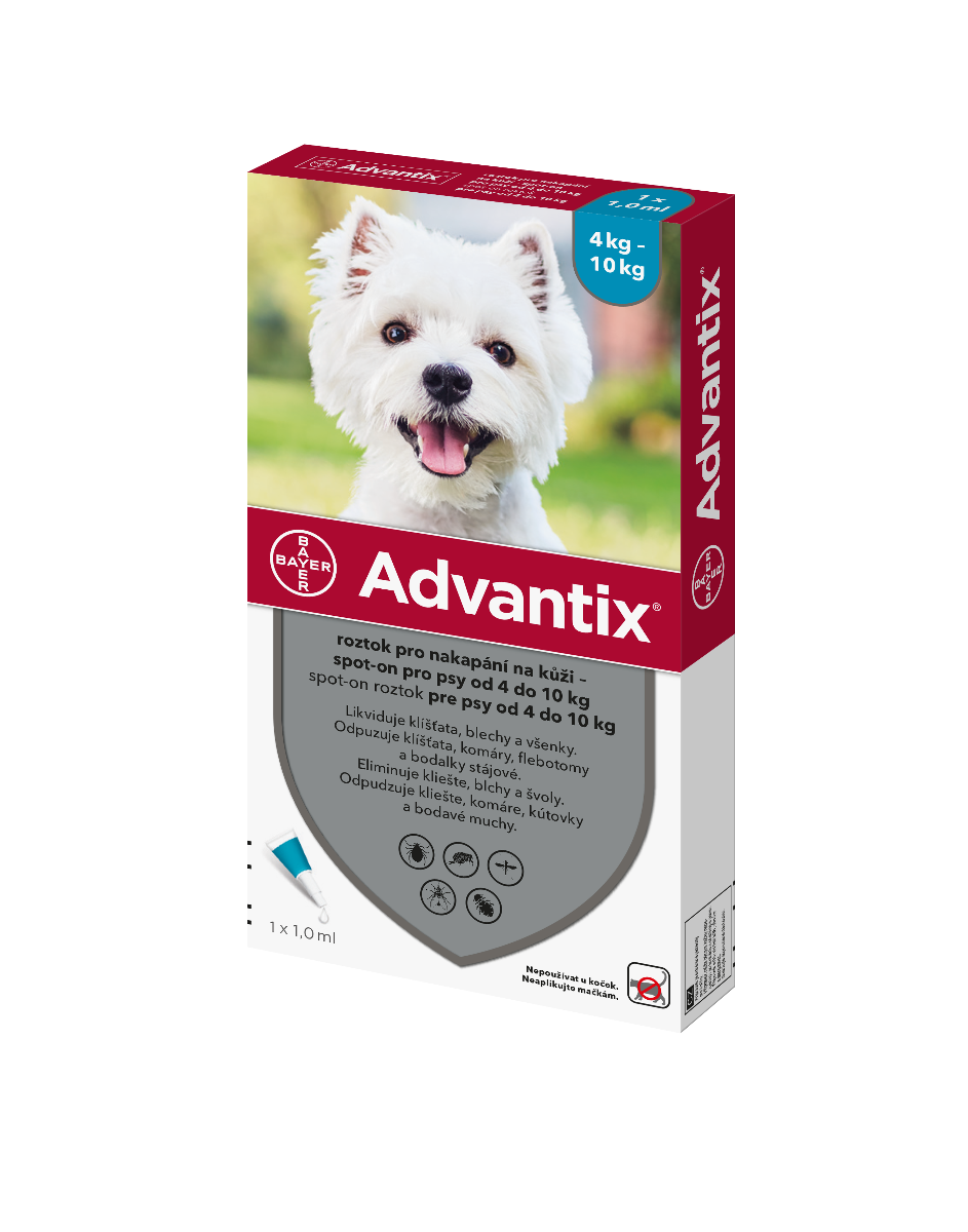 Advantix pro psy od 4 do 10 kg spot-on 1x1 ml