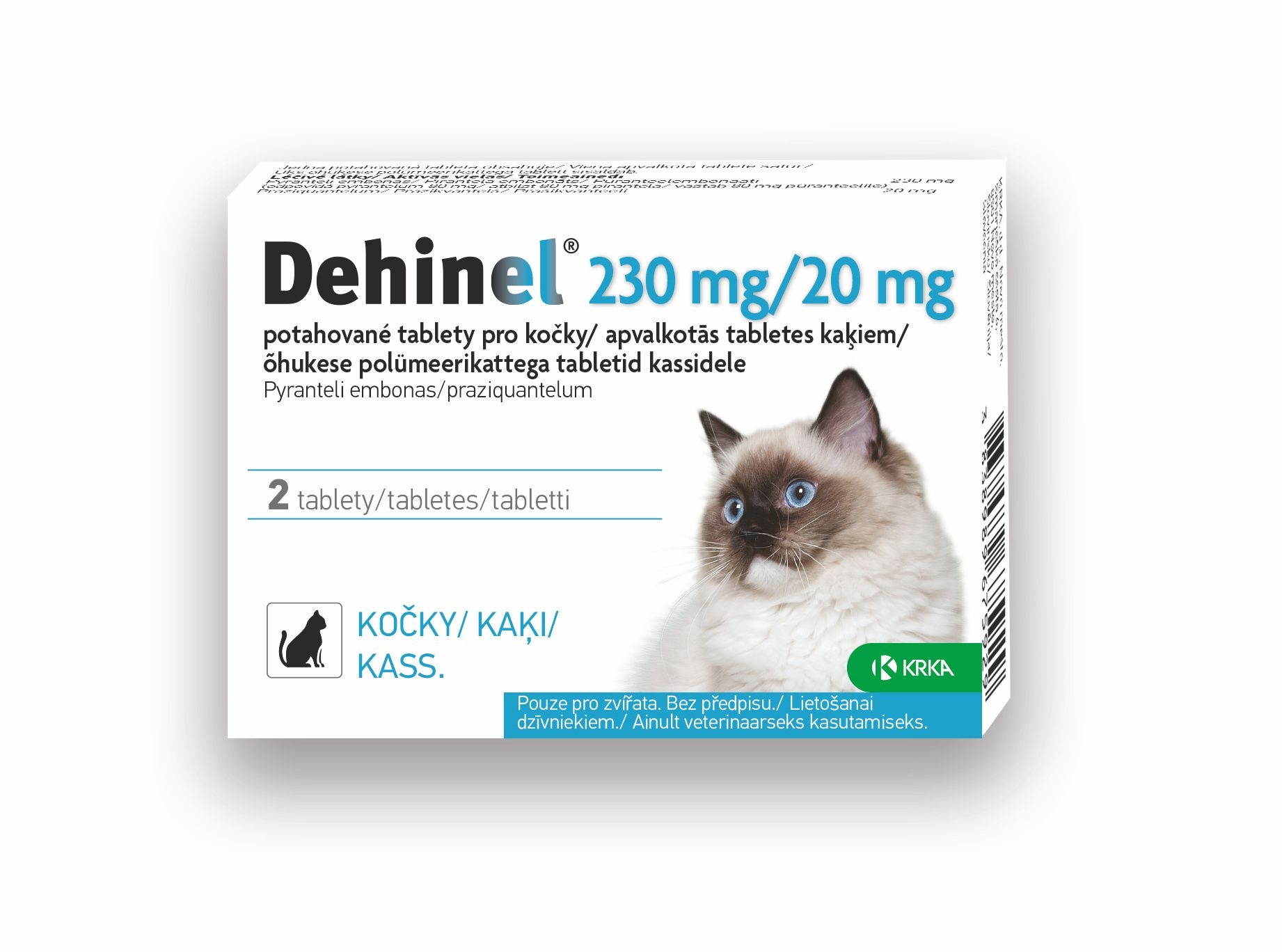 Dehinel pro kočky 230 mg/20 mg 2 tablety - Obrázek 2