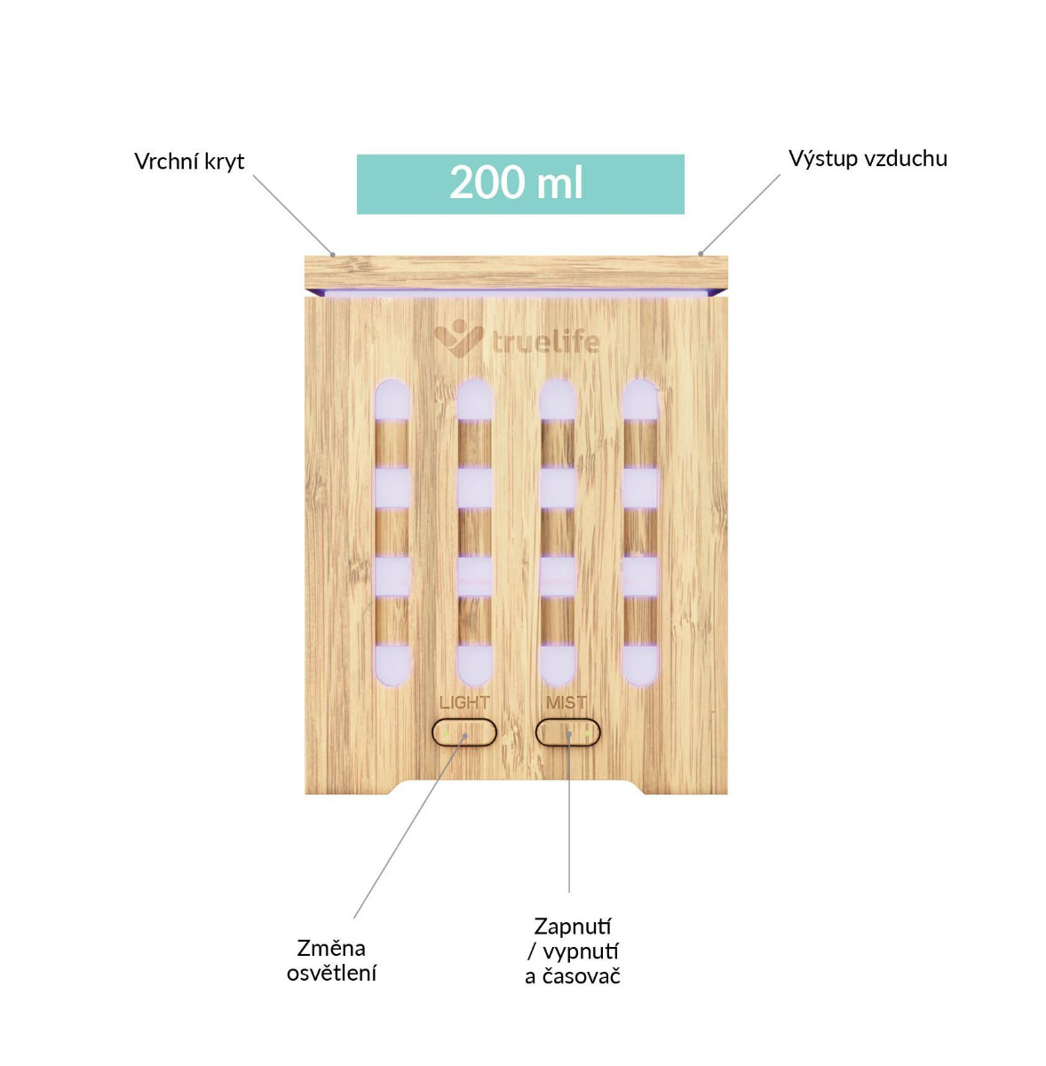 Truelife AIR Diffuser D7 Bamboo difuzér - Obrázek 4