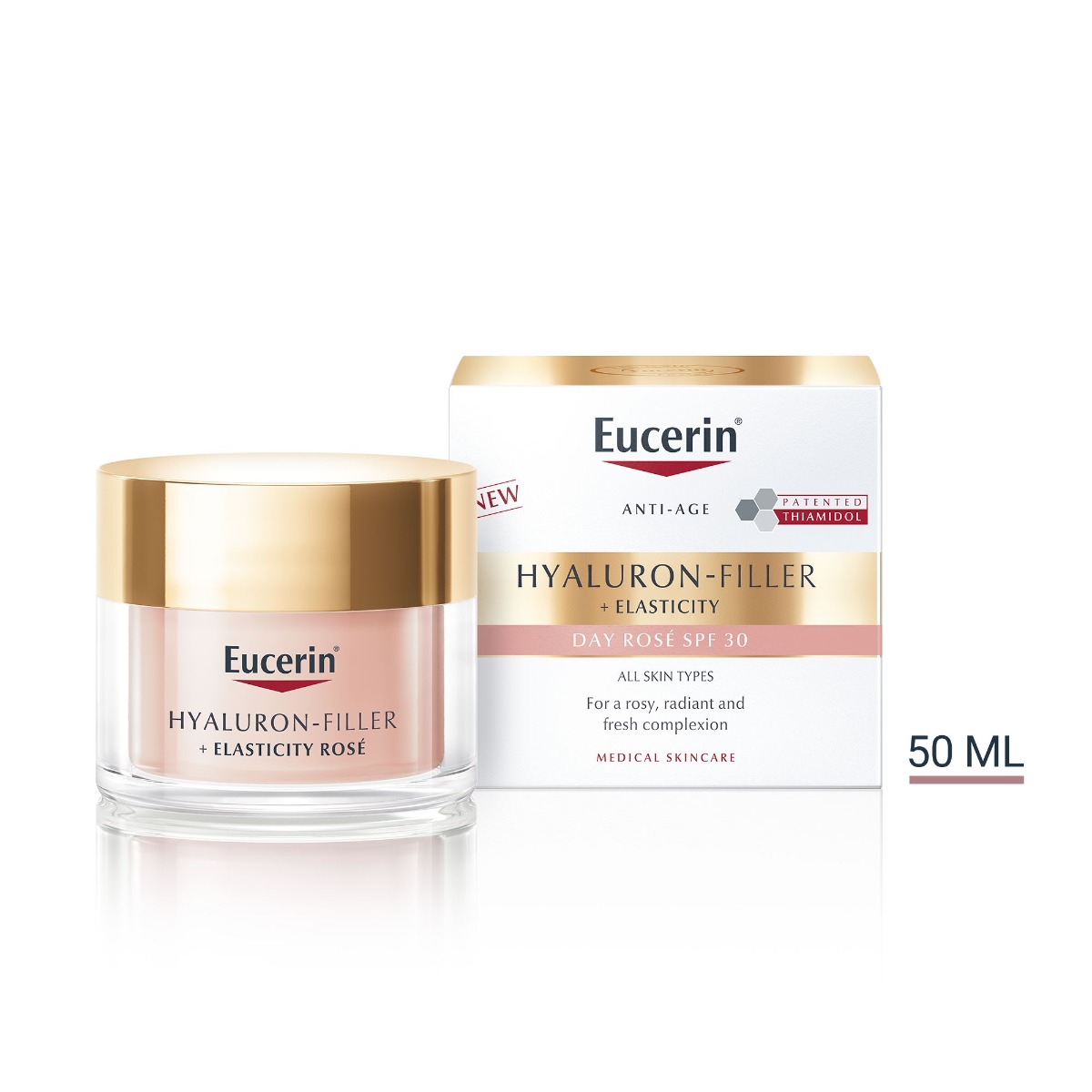 Eucerin Hyaluron-Filler + Elasticity Rosé SPF30 denní krém 50 ml - Obrázek 2