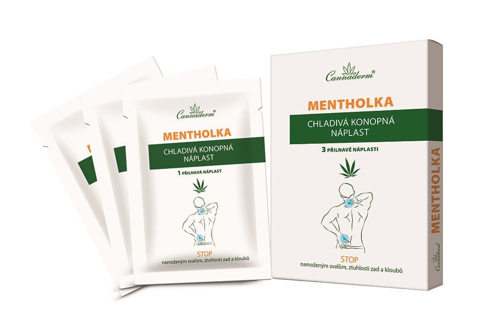 Cannaderm Mentholka Chladivá konopná náplast 3 ks