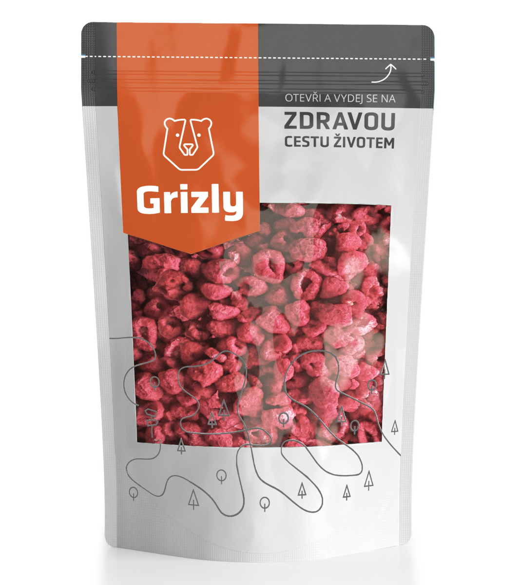 Grizly Maliny lyofilizované XXL 125 g - Obrázek 2
