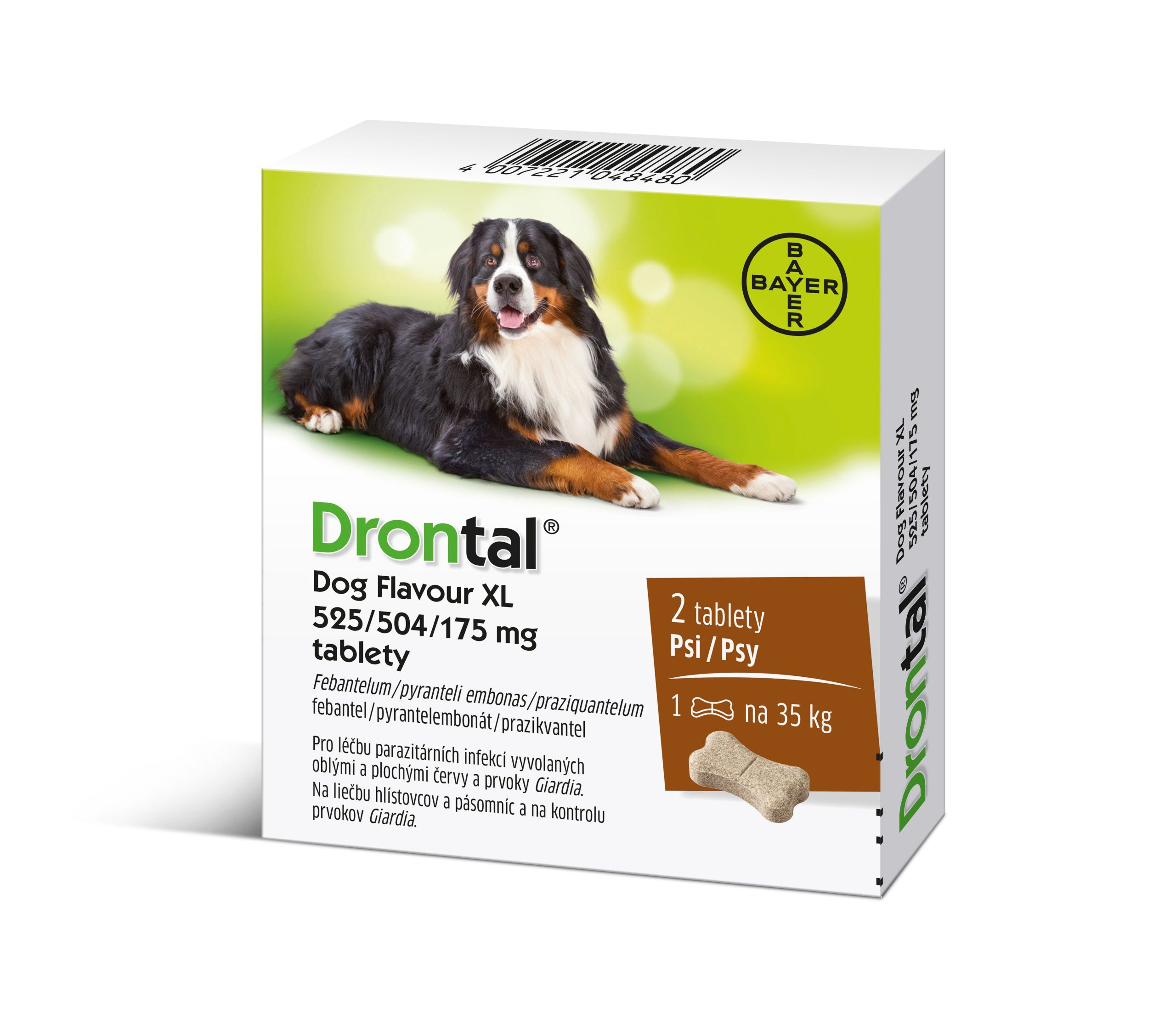 Drontal Dog Flavour XL 525/504/175 mg 2 tablety - Obrázek 2