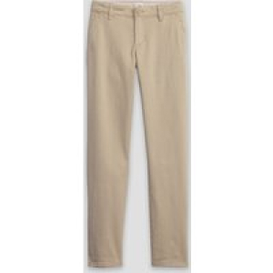 GAP - Pantaloni chino in cotone stretch, Bambina, Beige chiaro, Taglia 8Y/132-137