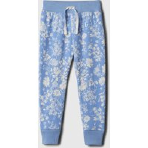 GAP - Joggers floreale con ricamo logo, Blu chiaro, Taglia 5Y/107-114