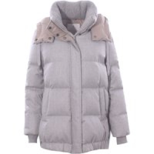 Piumino in flanella di lana con cappuccio