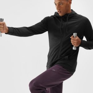 Pánská sportovní rychleschnoucí mikina regular - černá