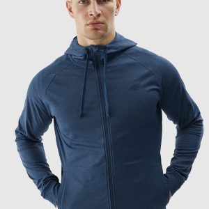 Pánská sportovní rychleschnoucí mikina regular - tmavě modrá